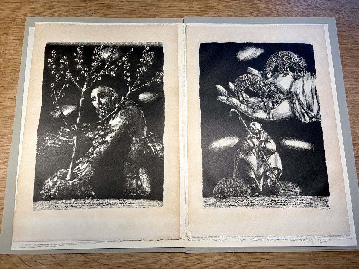 Grafica & Litografie: Neun Lithographien Max Hunziker Cherubinischem Wandersmann – Nuovo (secondo la descrizione) da Meggen venduto da Seafood 6