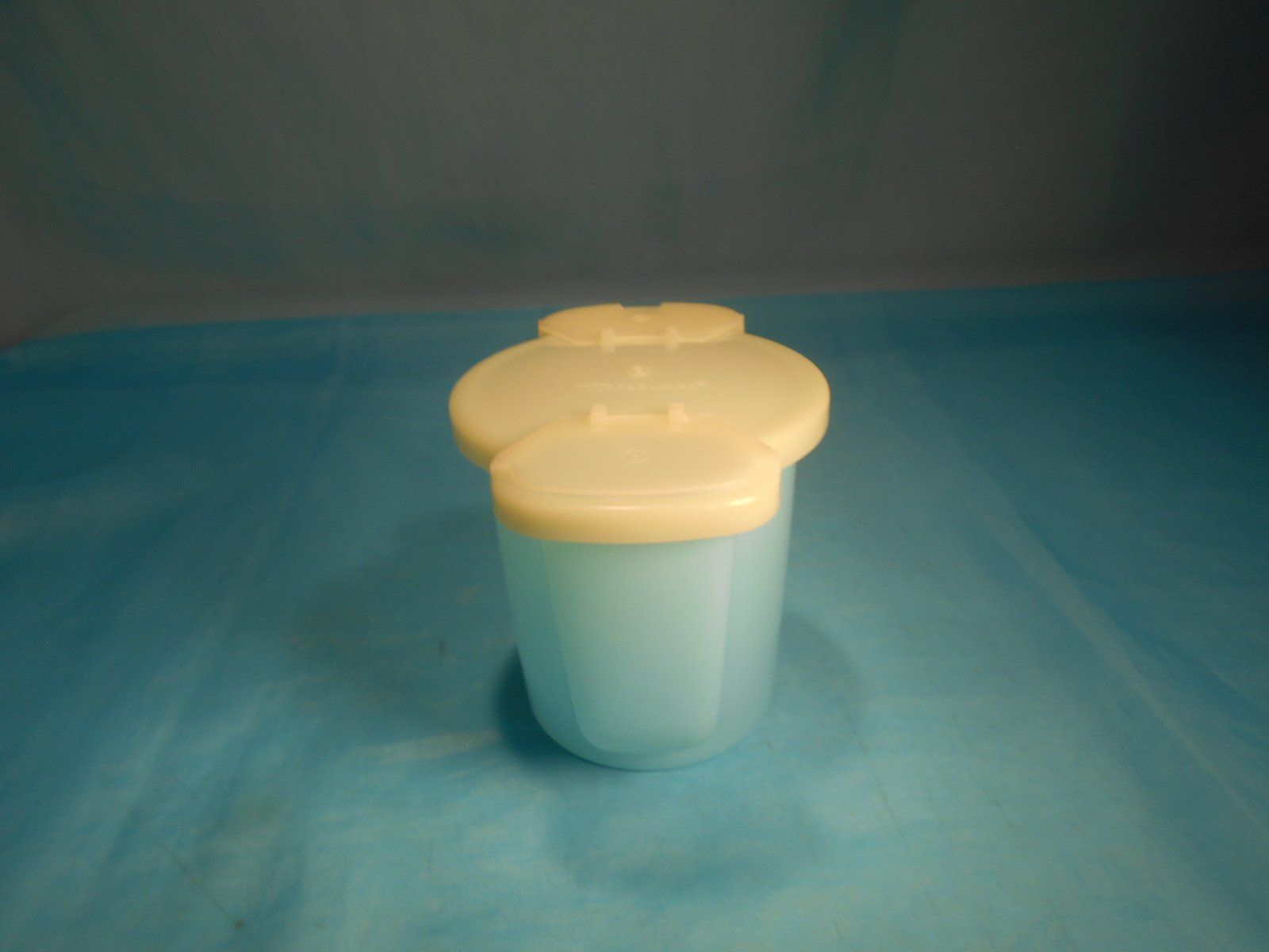 Tupperware Contenitori & Simili: Tupperware Zuckerdose, 1967, blau-gelb – Usato da Bellach venduto da JingleCherry 2