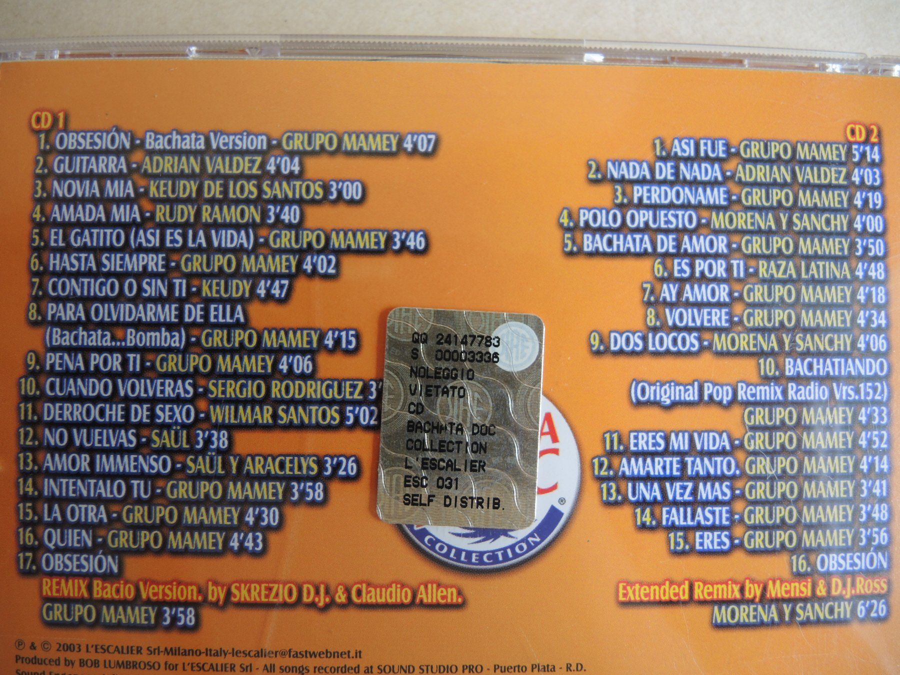 CDs: Bachata DOC Collection - 2 CD  Il Meglio del Meglio OBSESION – Gebraucht aus Rorschach von maeck8 4