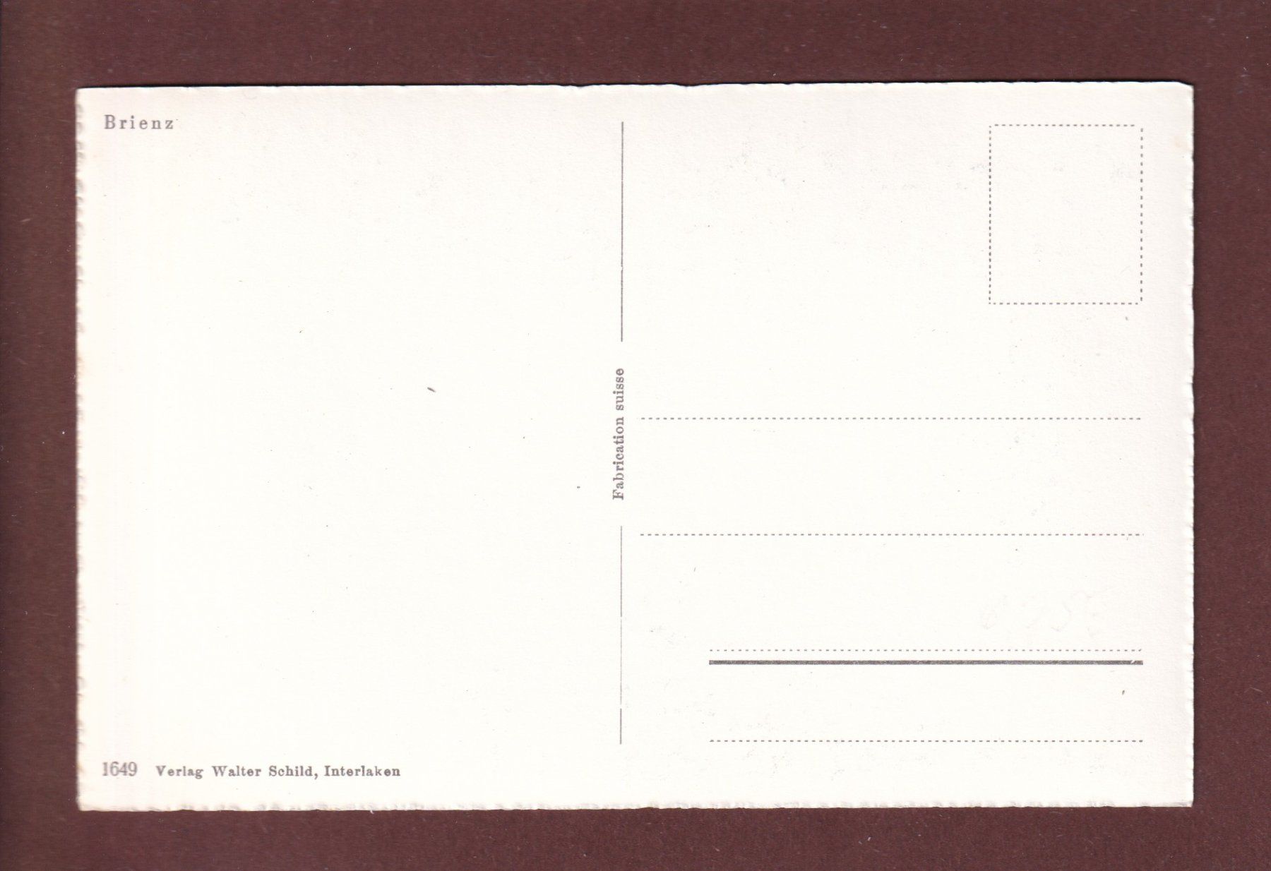 Cartoline postali: BRIENZ - Richtung Pavillon Fluhberg – Usato da Pully venduto da nicecards 1