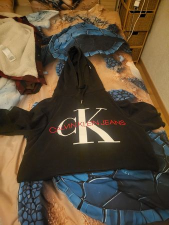 Sweat à capuche Calvin Klein Jeans noir XL