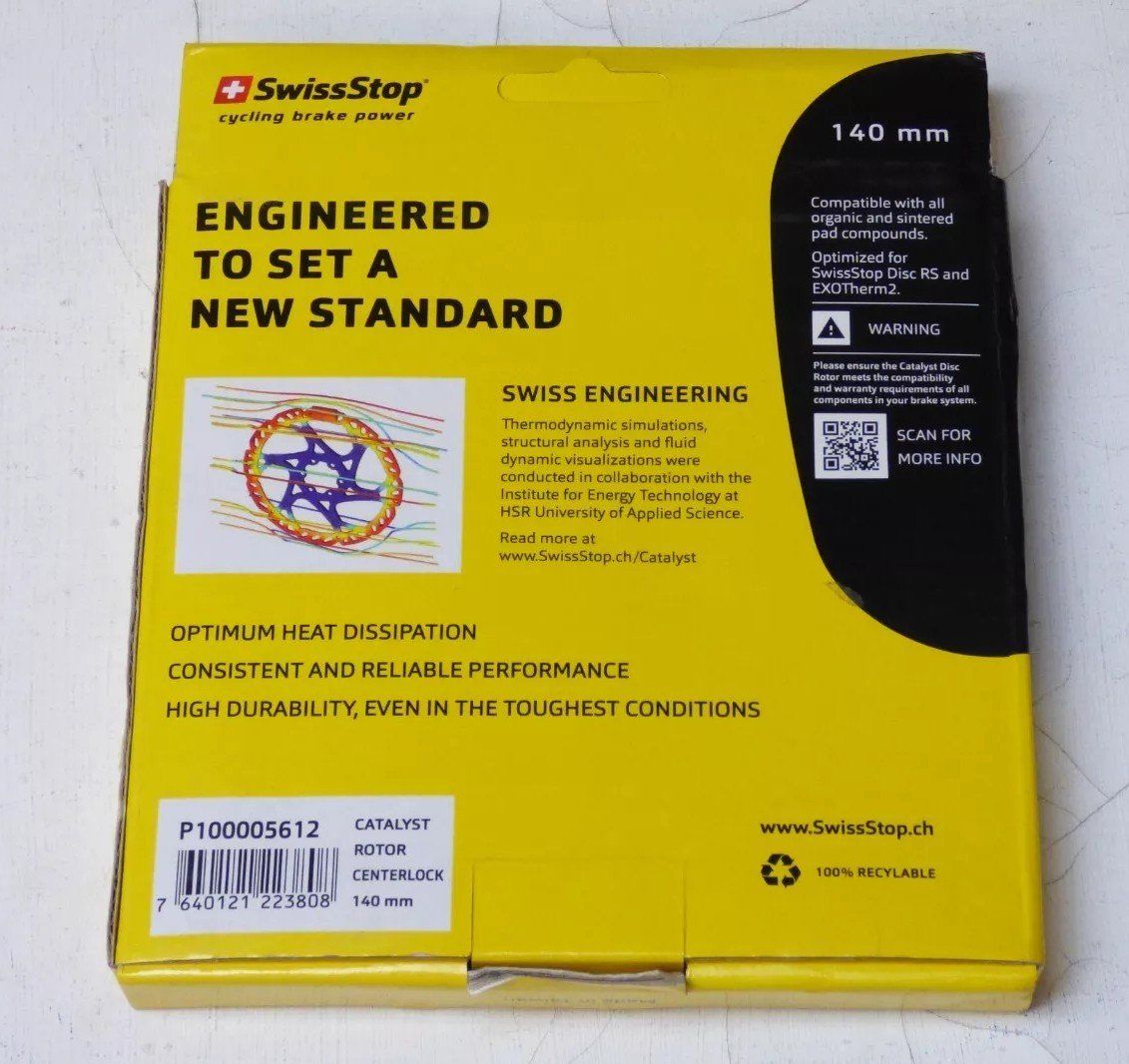 Ersatzteile: SwissStop Catalyst Pro DISC Scheibe 140mm 6-Loch Neu – Neu und originalverpackt aus Schötz von Intelli 3