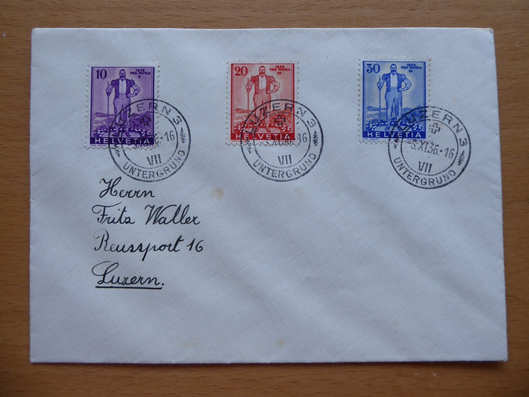 Tutti i francobolli: 1936 TOP PP SATZBELEG 3.XI.36 – Usato da Rothrist venduto da swisstools