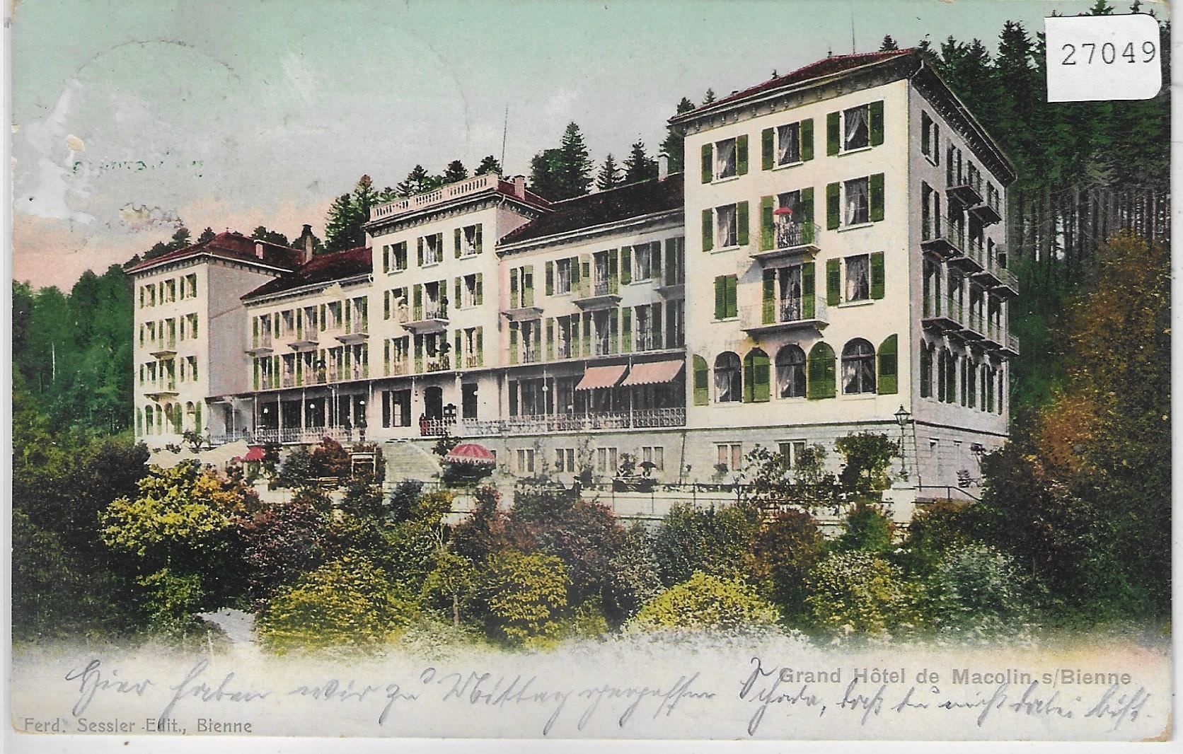 Cartoline postali: Grand Hotel de Macolin s/Bienne - Litho – Usato da Ettingen venduto da Kartenplanet
