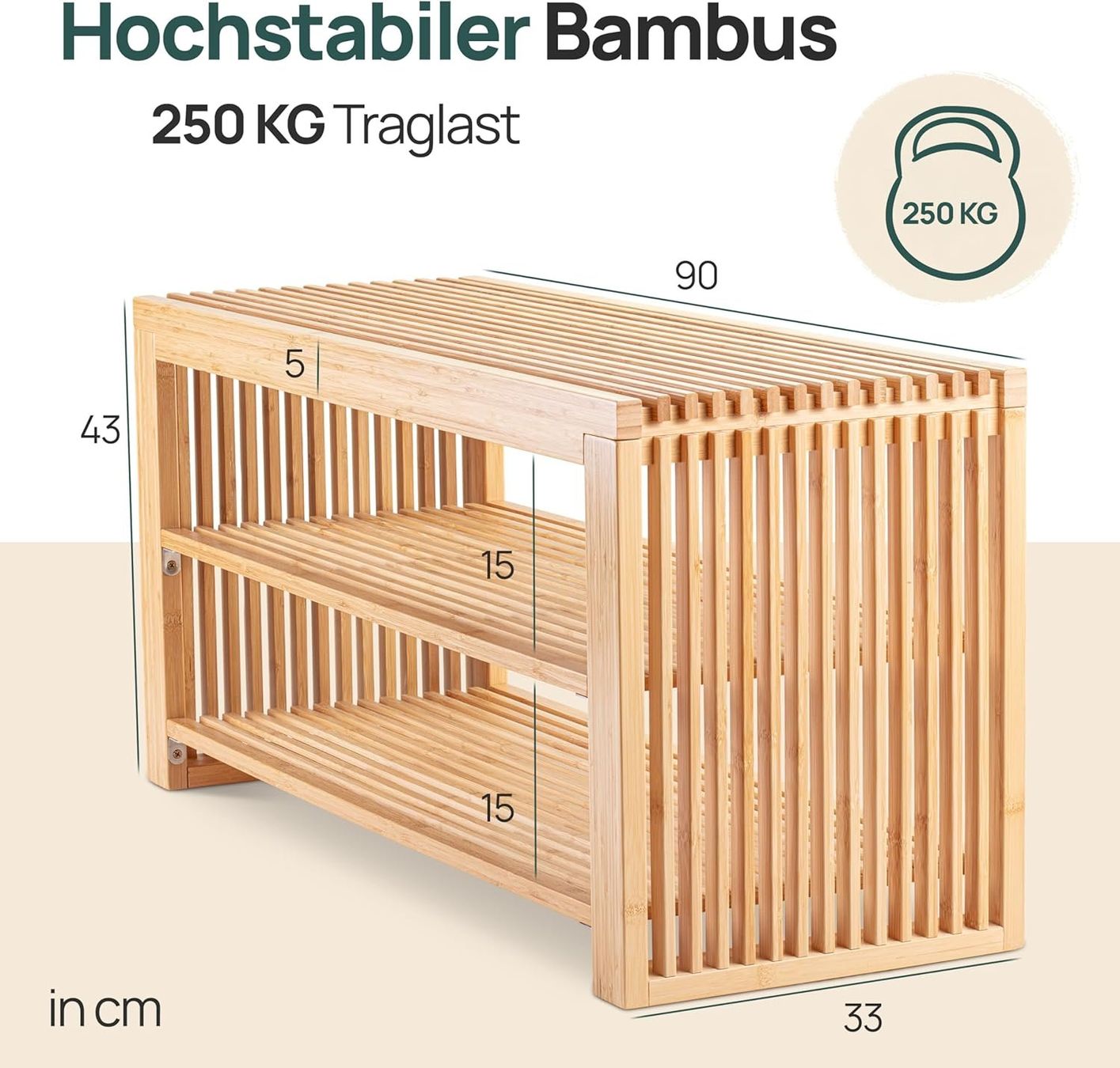 Bancs: Schuhbank Bambus mit Sitz Schuhregal Flur Holz – Neuf avec emballage d'origine à Hallau par Sale50OFF 1