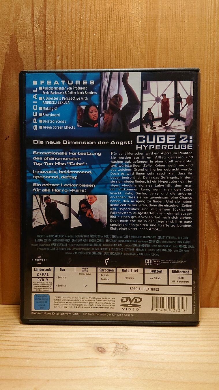 Tutti i DVDs: CUBE 1 bis 3 auf DVD – Usato da Wilderswil venduto da Exebub 4