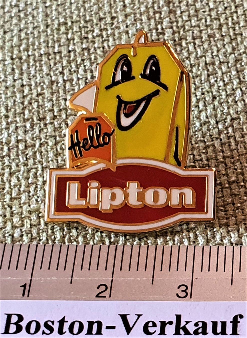 Pins: E813  Pin Mondo - Hello Lipton Teebeutel – Gebraucht aus Reinach BL von Boston-Verkauf 1