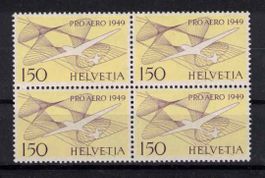 1949 Flugpost F45 im 4er-Block **