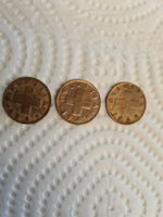 3x 1 Rappenstücke 1949