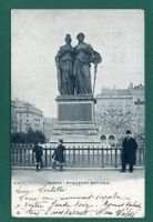 Genève, Monument National, 1902, belebt, gelaufen