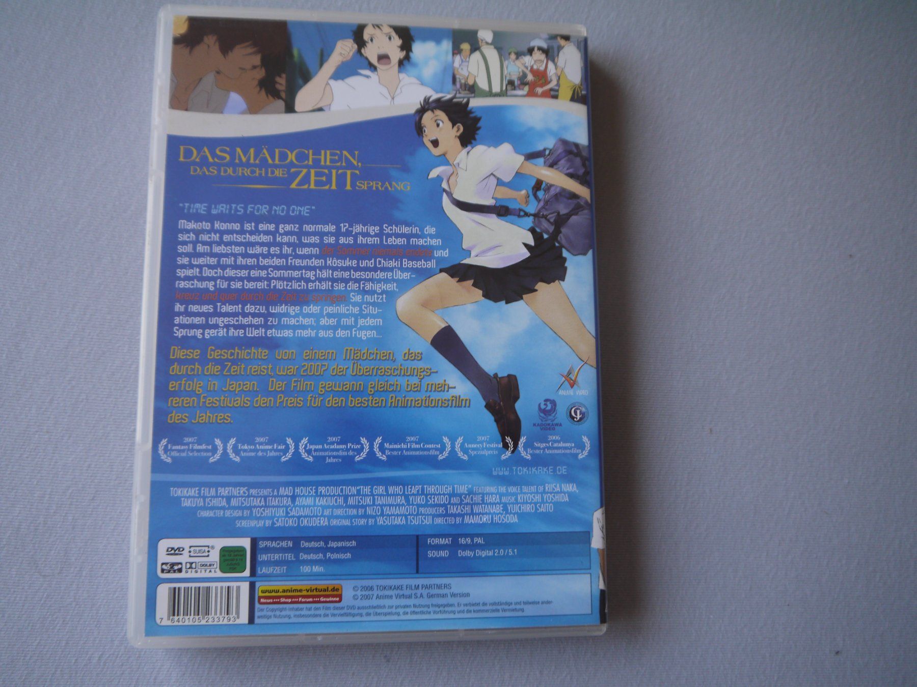 Tutti i DVDs: DAS MÄDCHEN DAS DURCH DIE ZEIT SPRANG - Anime – Usato da Hagendorn venduto da Blaf 1