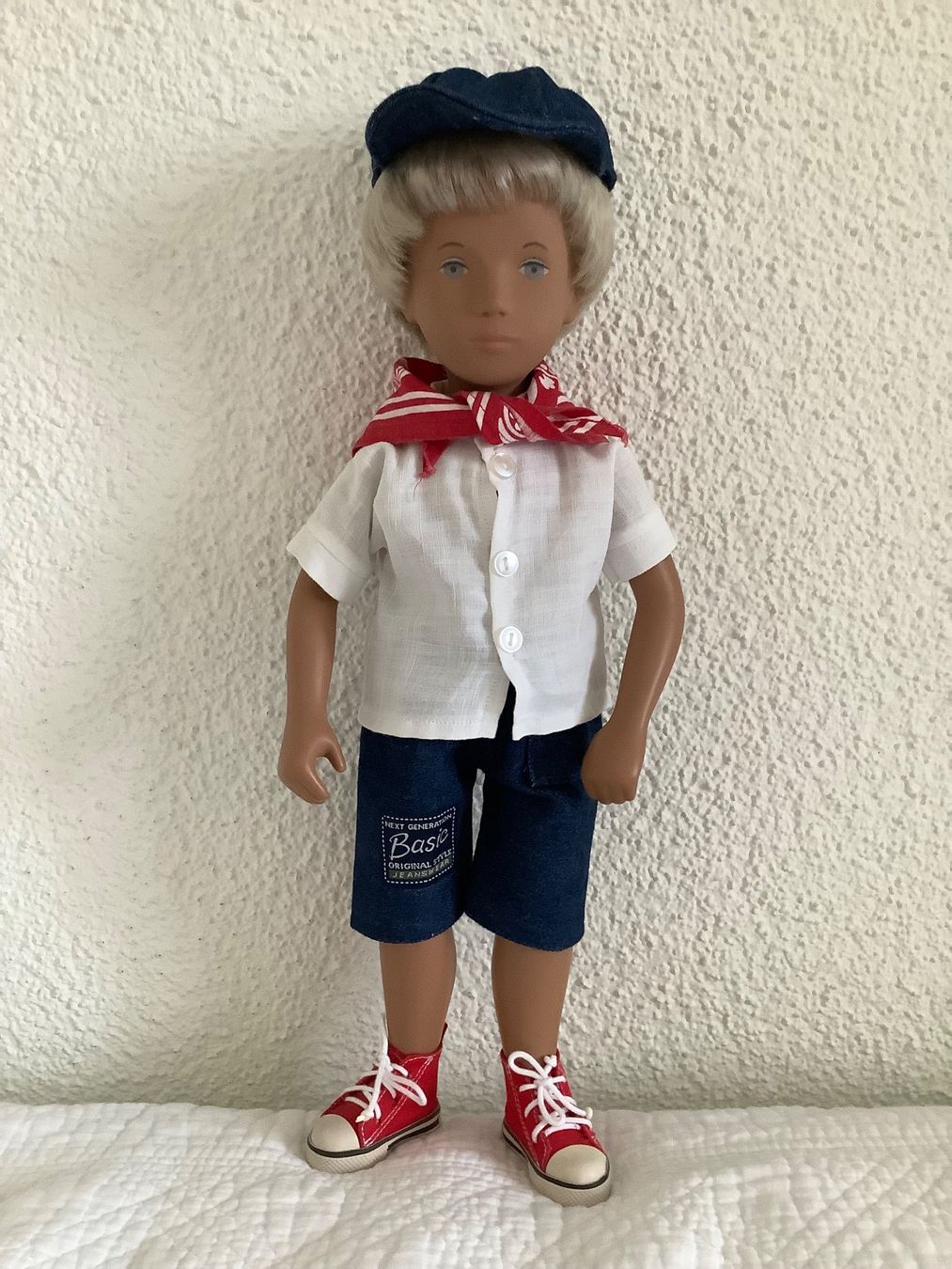 Sasha Morgenthaler Bambole: Sasha Puppe Junge blond – Usato da Hunzenschwil venduto da Jennys8