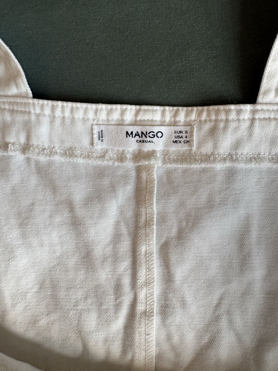 Mango Kleider: Robe salopette blanche Mango – Gebraucht aus Genève von Bouux 1