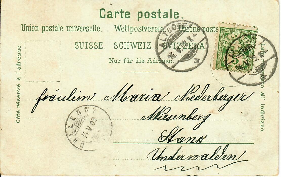 Cartes postales: Ober - Arth 1903 – D'occasion à Hochdorf par Ziegel-16 1