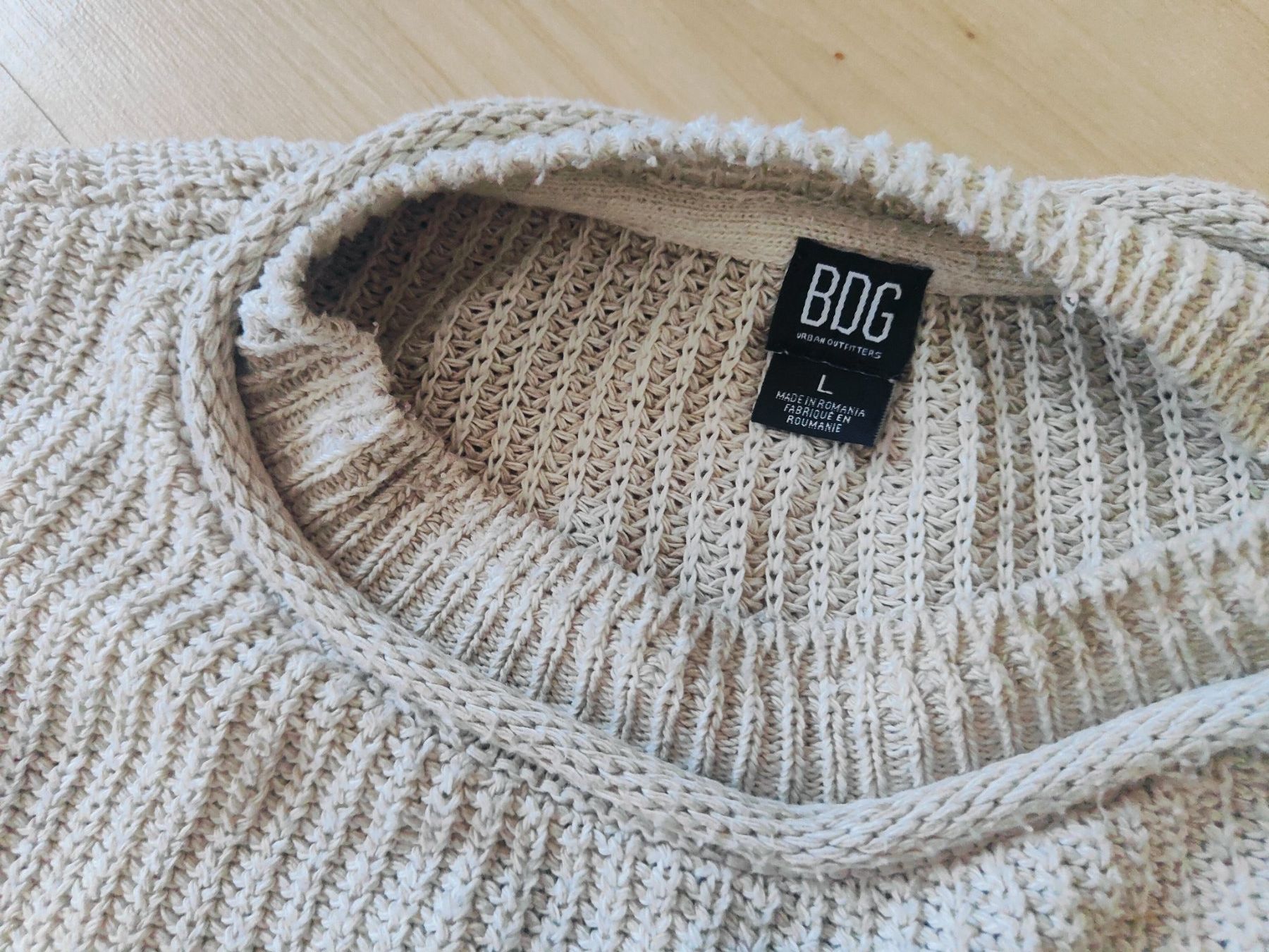 Maglioni & Felpe: Original BDG Strickpullover in Beige, Grösse L, unisex – Usato da Lichtensteig venduto da legasto08 3