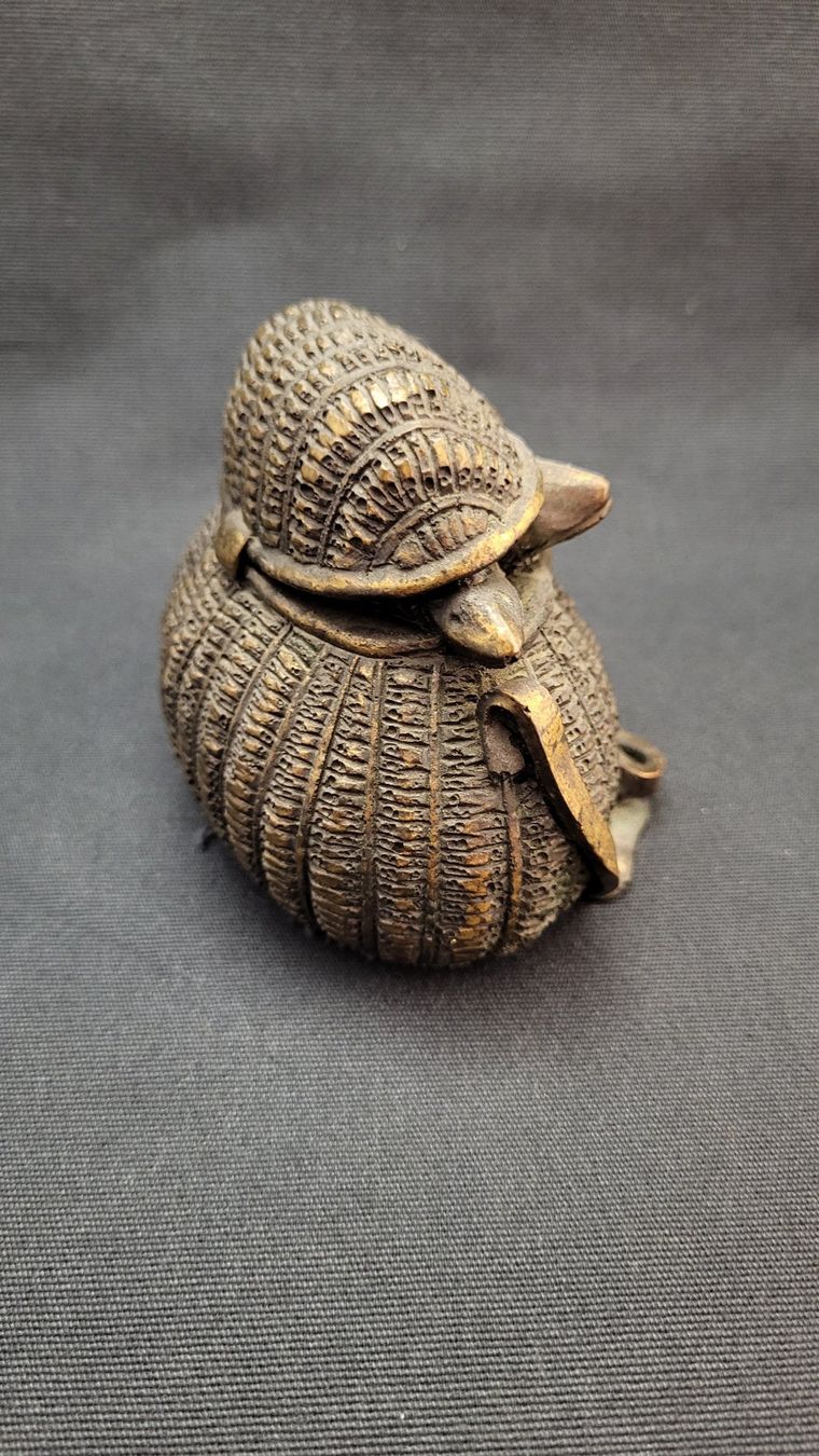 Statuette: Korb mit Fischen Bronze – Usato da Basel venduto da spinne02 5