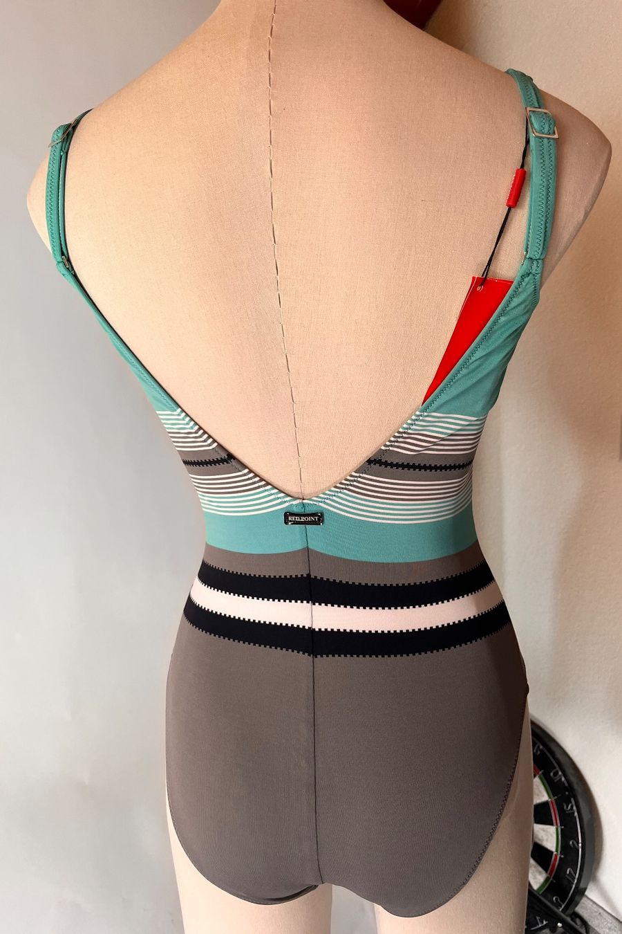 Costumi da bagno & Bikini: RED POINT, Badekleid, Grösse 42B, Farbe Türkis/Grau – Nuovo e nell'imballaggio originale da Rudolfstetten venduto da gst_g7xl 3