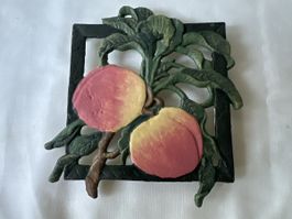 Gusseisen Untersetzer Pfirsich Design Vintage Shabby Chic La