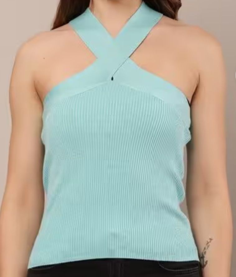 Mango Top: NEU Mango Gestrickter Top Hellblau Türkis, S - turquoise – Nuovo (secondo la descrizione) da Au ZH venduto da tis_8fmn 2