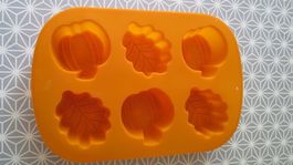 Silikon Pudding-Form 6 Formen je 3 Blatt und Kürbis