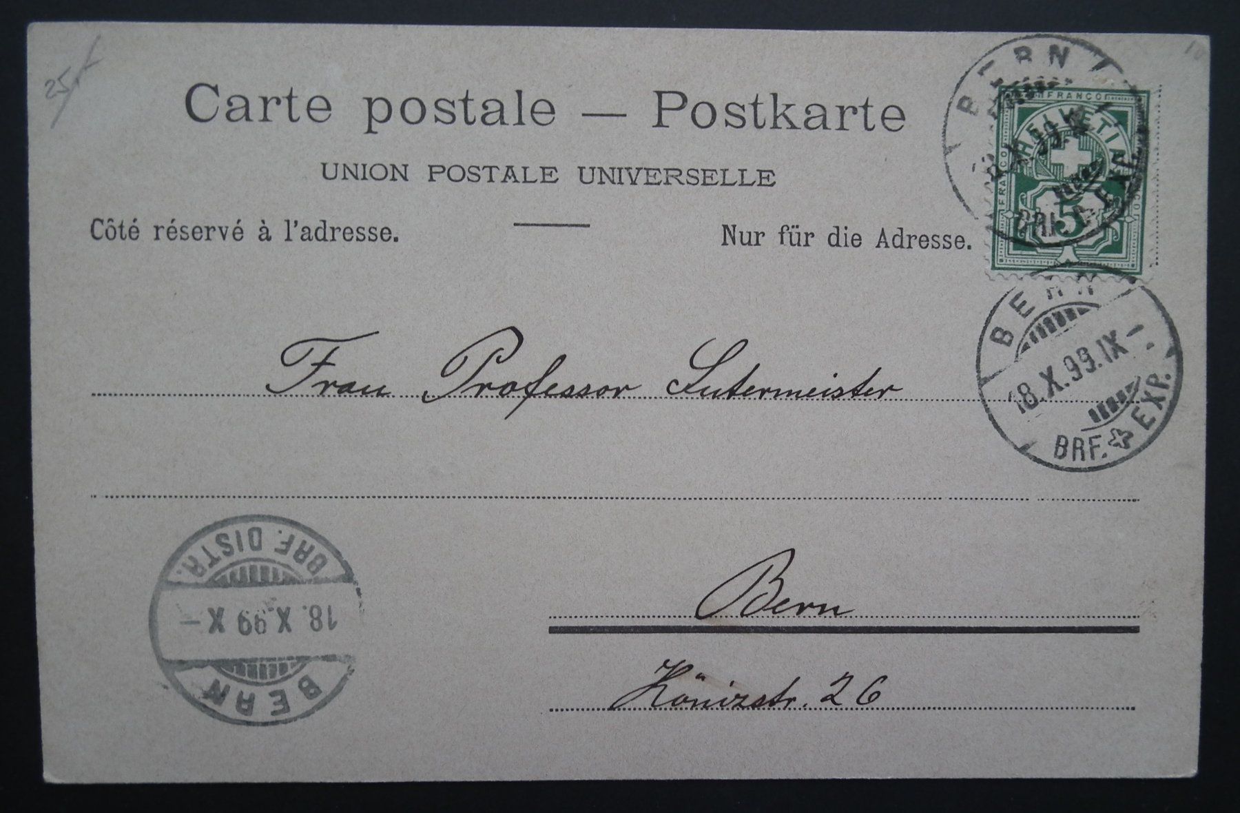 Cartoline postali: Bern 1899, Kornhausbrücke Ansichtskarte gelaufen – Usato da Kriens venduto da WULLU99 1