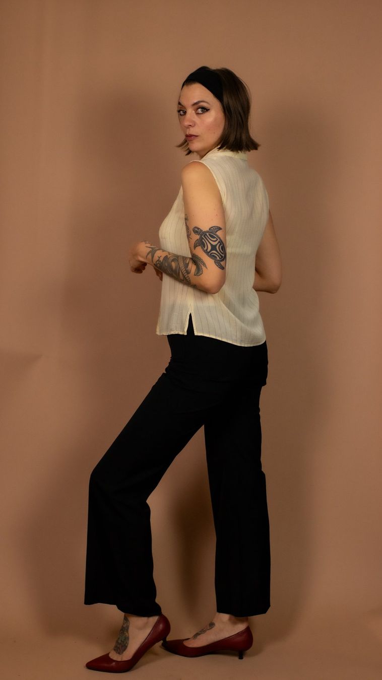 Max Mara Blusen: MAX MARA White Silk Blouse - Size S – Gebraucht aus Hombrechtikon von BAZ-Vintage 4