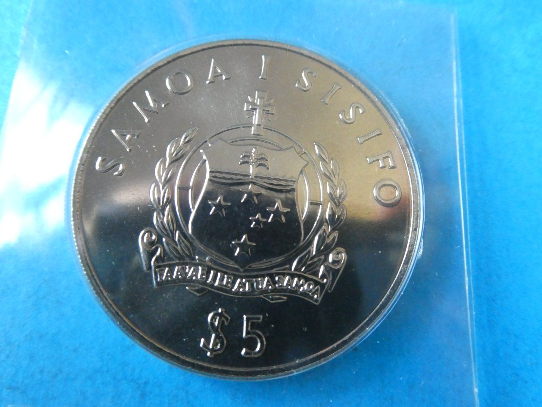 Tutti le monete: Samoa 1994, 5 Dollars, Sondermünze Stevenson stgl. – Nuovo (secondo la descrizione) da Hinterforst venduto da Rohusri 1