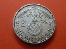2 Reichs Mark 1938 A   - Deutsches Reich  -  Ungereinigt  -