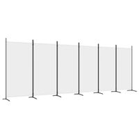 Cloison de séparation 6 panneaux Blanc 520x180 cm Tissu