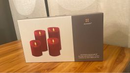 Manor LED Kerzen 4er Set, Rot - Gemütliches Ambiente