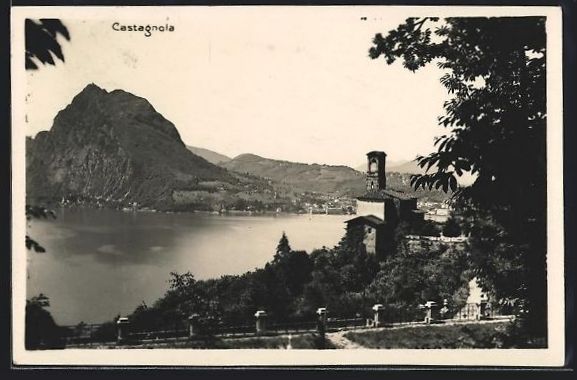 Cartes postales: AK Castagnola, Panorama mit Kirche, 1929 – D'occasion à Berlin par bartko-reher