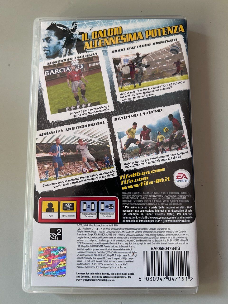 Sony Giochi: FIFA 06 per PlayStation Portable – Usato da Giubiasco venduto da LorisVale 1