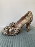 Ermanno Scervino High Heels Gr. 38 Leder Snake Peep toes