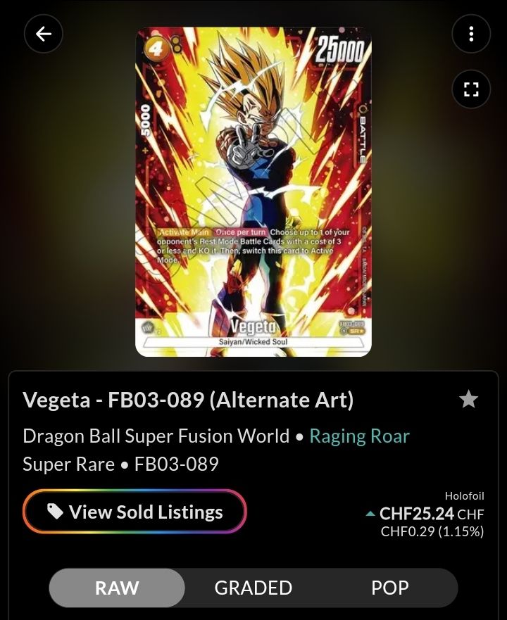 Bandai Cartes à collectionner: Dragonball TCG Vegeta – Neuf (Voir description) à Eggenwil par Murmeltier87 3