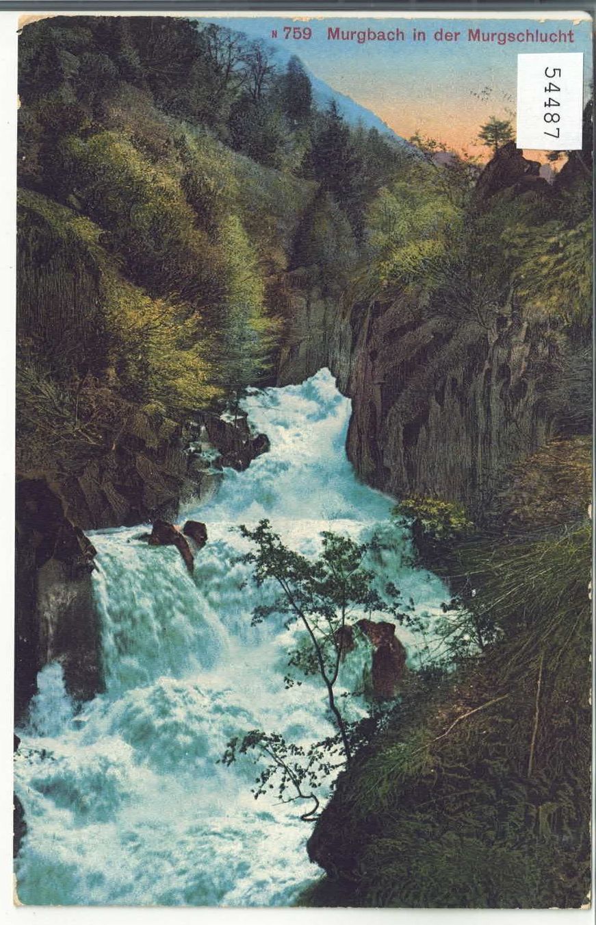 Cartoline postali: Murbach in der Murgschlucht - Litho – Usato da Ettingen venduto da Kartenplanet