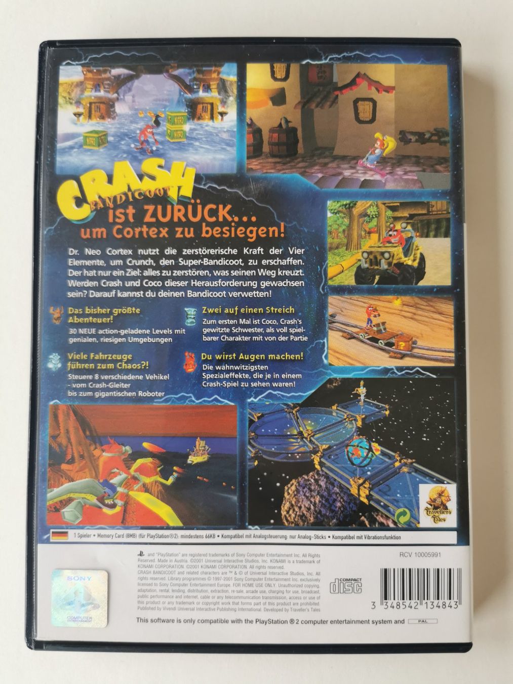 Sony Giochi: Ps 2 - Crash Bandicoot Der Zorn des Cortex – Usato da Lenzburg venduto da eyworld 2