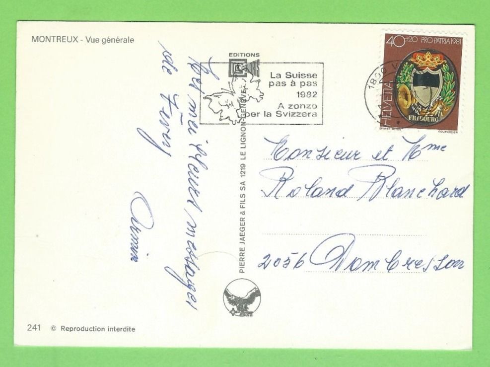 Cartoline postali: Montreux, Vue génerale – Usato da Zürich venduto da t24_de 1