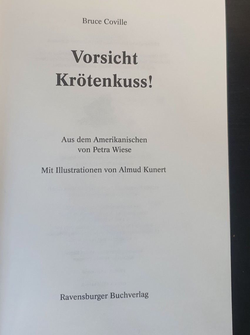 Libri: Vorsicht Krötenkuss! – Usato da Langnau am Albis venduto da jer_pm72 1