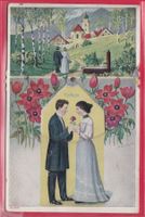 PAARKARTE,18.11.1906,VERLIEBT,VERLOBT,VERHEIRATET,GESCHIEDEN