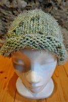 leichte *-glitzer-mint-frizz* mütze beanie *neu