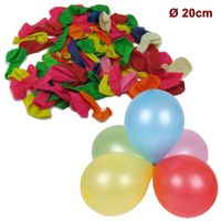 Ballon, 100Stk Luftballon 20cm, bunt Mix