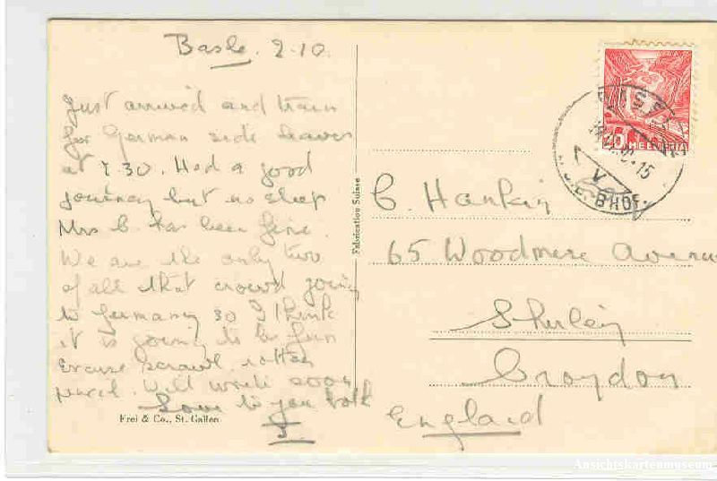 Cartoline postali: Basel - Rathaus mit Marktplatz + 1910 – Usato da Emmenbrücke venduto da teestube 1
