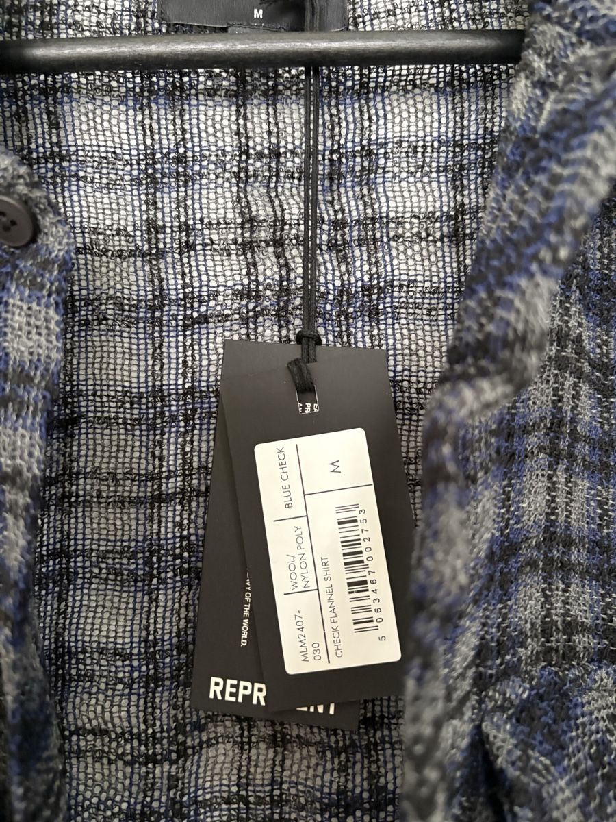 Represent Hemden: Represent Check Flannel Shirt - Blue Check M – Neu und originalverpackt aus Jona von nic_s5k7 2