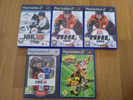 5 PlayStation 2 Spiele, Sammlung Konvolut