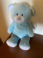 Süsser, blauer Teddybär mit Flügel, ideal als Geschenk!