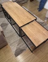 Wohnzimmer Tisch im Industrial-Stil – 3-teilig