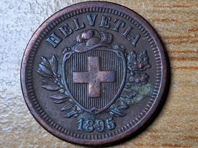 Alle Münzen: 1 Rappen 1895 – Gebraucht aus Münchenstein von purbach1 6