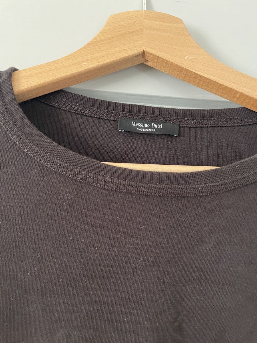 Massimo Dutti T-shirt: Massimo Dutti langarm tshirt braun – Nuovo (secondo la descrizione) da Zürich venduto da M500ZH 1