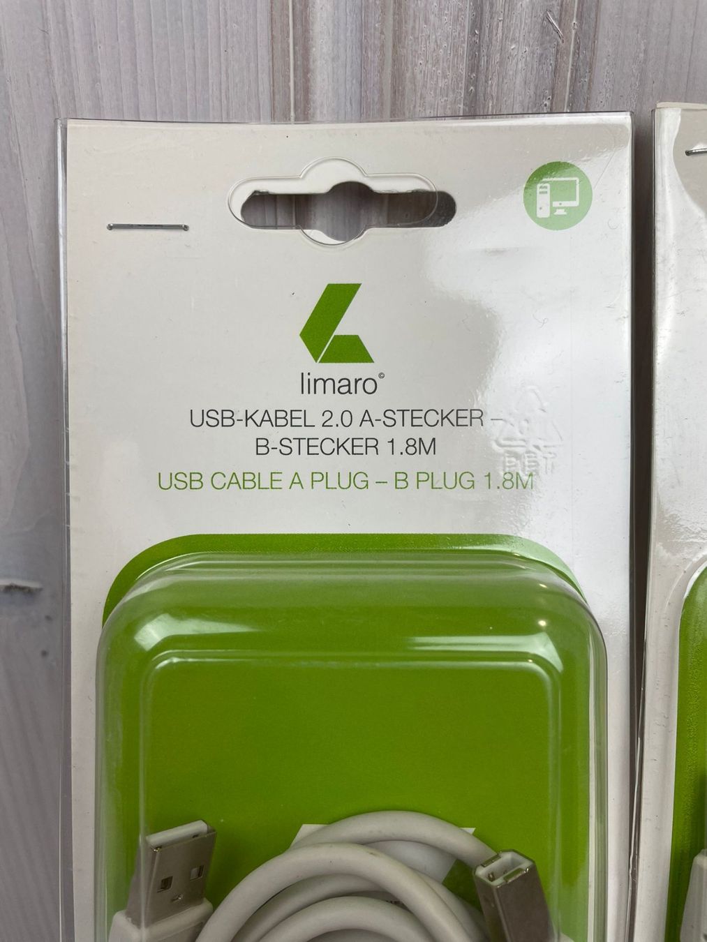 Cavi: 2x Limaro USB-Kabel 2.0, A-Stecker auf B-Stecker, 1.8m – Nuovo e nell'imballaggio originale da Wängi venduto da Schnaeppchenkojote 1