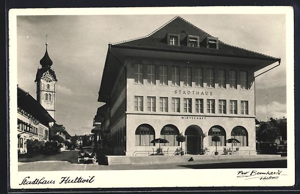 Ansichtskarten: Huttwil, Gastwirtschaft Stadthaus mit St – Gebraucht aus Berlin von bartko-reher